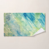 Marmorfarbenes Set an der Küste Boho Badetuch (Handtuch)