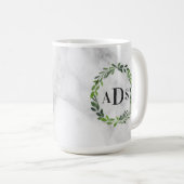Marmorfarbenkrastermonogramm Kaffeetasse (VorderseiteRechts)