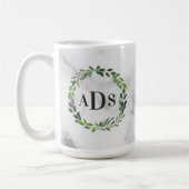 Marmorfarbenkrastermonogramm Kaffeetasse (Links)