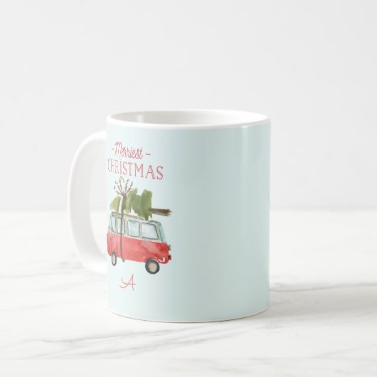 Marmorfarbenkrastermonogramm Kaffeetasse (Vorderseite Links)