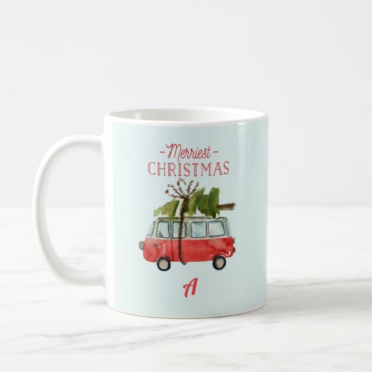 Marmorfarbenkrastermonogramm Kaffeetasse (Links)