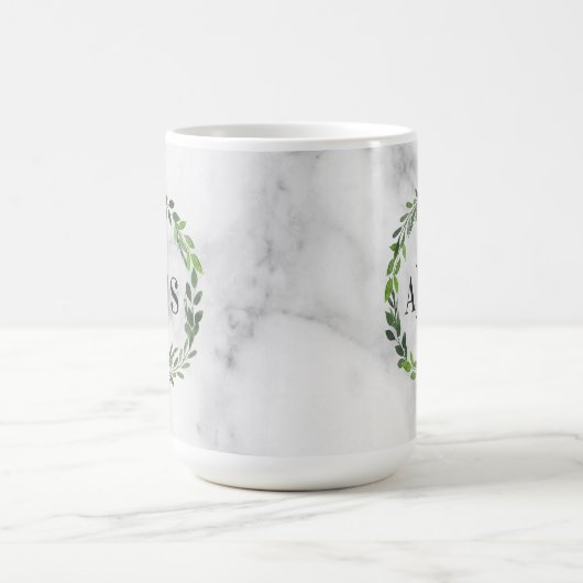 Marmorfarbenkrastermonogramm Kaffeetasse (Mittel)