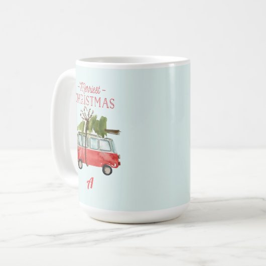 Marmorfarbenkrastermonogramm Kaffeetasse (Vorderseite Links)