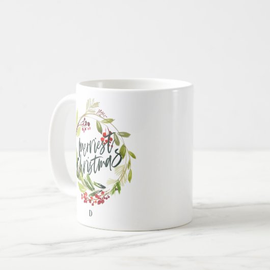 Marmorfarbenkrastermonogramm Kaffeetasse (Vorderseite Links)