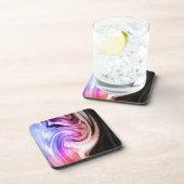Marmorfarbenwellen Getränkeuntersetzer (Rechte Seite)