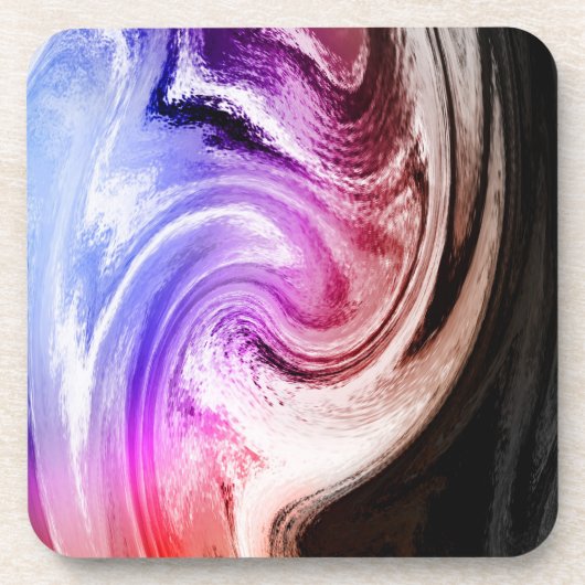 Marmorfarbenwellen Getränkeuntersetzer (Vorderseite)