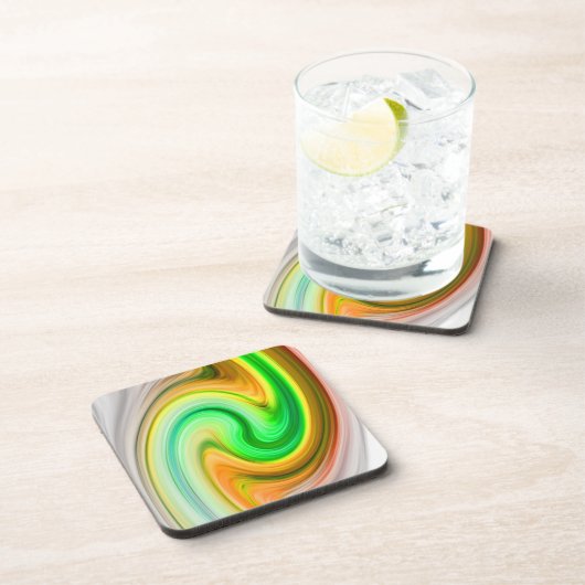 Marmorfarbenwellen Untersetzer (Rechte Seite)