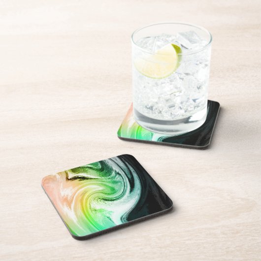 Marmorfarbenwellen Untersetzer (Rechte Seite)