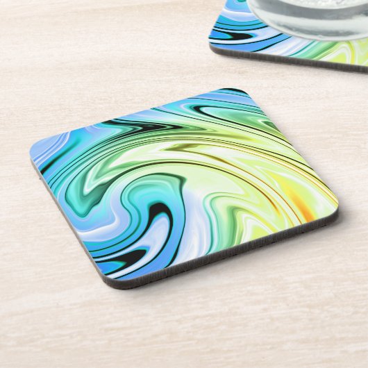 Marmorfarbenwellen Untersetzer (Linke Seite)