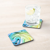 Marmorfarbenwellen Untersetzer (Rechte Seite)