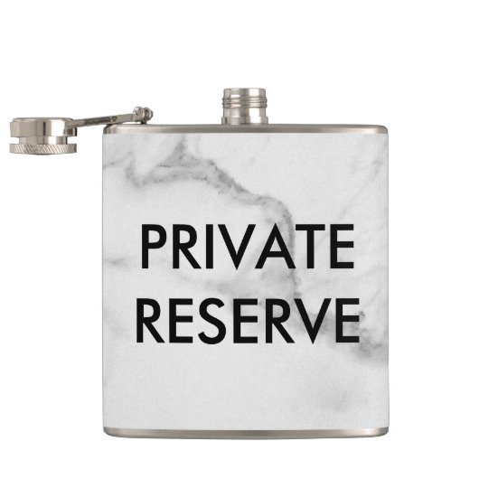 Marmorflasche mit Privatreservat Flachmann (Geöffnet)