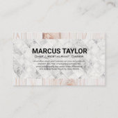 Marmorfliesen | Holz | Silverware Icons Visitenkarte (Rückseite)