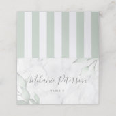 Marmorflorale Hochzeitstisch-Platzkarte Platzkarte (Außenseite Aufgefaltet)