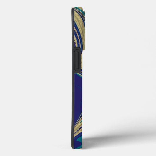 Marmorflüssige Imitate Gold Blue Greenish Case-Mate iPhone Hülle (Rückseite / Rechts)