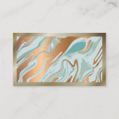 Marmorflüssigkeitsuntergrund | Grenze Visitenkarte (Rückseite)
