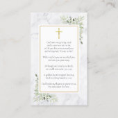 Marmorfoliage Beerdigung Gedenkkarten Foto Gebetsk Visitenkarte (Rückseite)