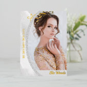 Marmorfolienkarte Autogrammkarten für Beistoffe Folieneinladung (Stehend vorne)