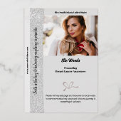 Marmorfolienkarte Autogrammkarten für Beistoffe Folieneinladung (Rückseite)