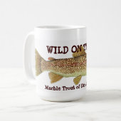 Marmorforelle vom wilden Schnell der julianischen Kaffeetasse (Vorderseite Links)