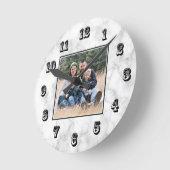 MarmorFoto Runde Wanduhr (Winkel)