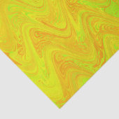 Marmorgelb-grünes Orangenmuster Seidenpapier (Ausschnitt)