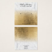 Marmorgelbe Goldfolienverkleidung Ohrring (Vorne & Hinten)