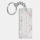 Marmorgeschäft mit Logo Schlüsselanhänger (Vorderseite links)