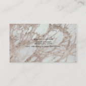 Marmorglasfenster Rose Rosa Gold Silber Designer S Visitenkarte (Rückseite)