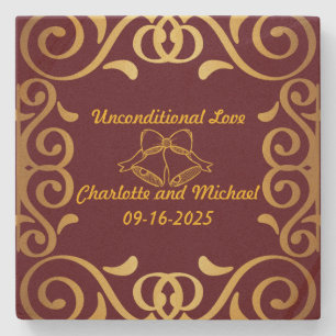 Marmorglasuntersetzer für besondere Anlässe Steinuntersetzer