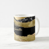 Marmorgold-Glitzer-Agile Kaffeetasse (VorderseiteRechts)