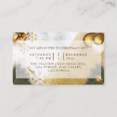 Marmorgold Glitzer Jahr & Weihnachtsfeier Begleitkarte (Rückseite)