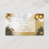 Marmorgold Glitzer Jahr & Weihnachtsfeier Begleitkarte (Vorderseite)