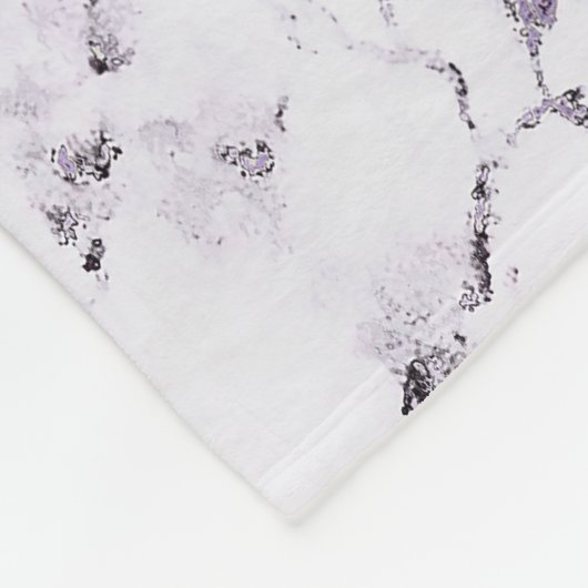 Marmorgold Konfetti Monogramm Name Fleecedecke (Ecke)