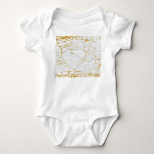 Marmorgoldene Textur Nahtloses Muster Baby Strampler