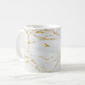 Marmorgoldene Textur Nahtloses Muster Kaffeetasse (Vorderseite Links)