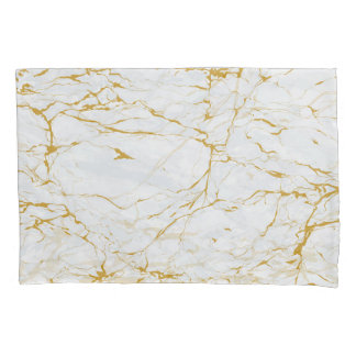 Marmorgoldene Textur Nahtloses Muster Kissenbezug