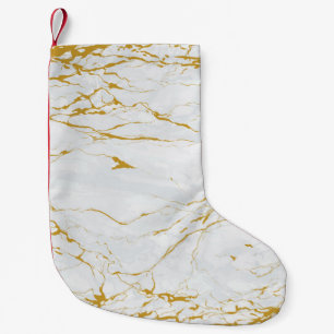 Marmorgoldene Textur Nahtloses Muster Kleiner Weihnachtsstrumpf