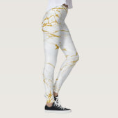 Marmorgoldene Textur Nahtloses Muster Leggings (Rechts)