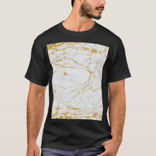 Marmorgoldene Textur Nahtloses Muster T-Shirt