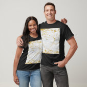 Marmorgoldene Textur Nahtloses Muster T-Shirt (Unisex)