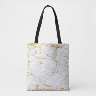 Marmorgoldene Textur Nahtloses Muster Tasche