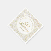 Marmorgoldust zum 50. Hochzeitstag Serviette (Ecke)