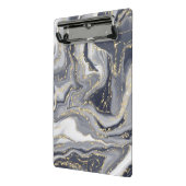 Marmorgrau, weiß und Gold Mini Klemmbrett (Gewinkelt2)