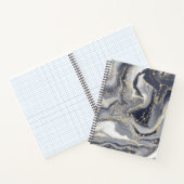 Marmorgrau, weiß und Gold Notizblock (Innenseite)