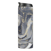 Marmorgrau, weiß und Gold Thermosbecher (Nach rechts gedreht)