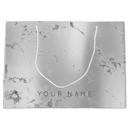 Marmorgraue Metallic Steel Lux Abstrakt Silver Große Geschenktüte
