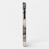 Marmorgraue Schwarz-weiße Edelsteine Case-Mate iPhone Hülle (Hinten/Links)