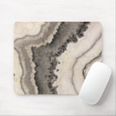 Marmorgraue Schwarz-weiße Edelsteine Mousepad (Mit Mouse)