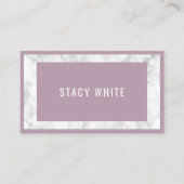 Marmorgrenze Minimal Modernes, trendy Lila Visitenkarte (Vorderseite)