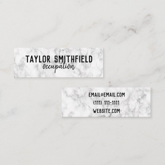 Marmorgrunge Mini Visitenkarte (Vorne/Hinten)
